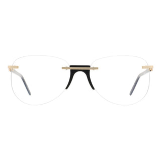 Gafas de metal y plástico negras (monturas)