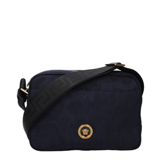 Blue Fabric Crossbody Bag