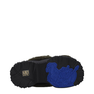 Green Fur Slippers