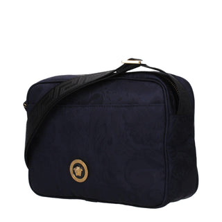 Blue Fabric Crossbody Bag