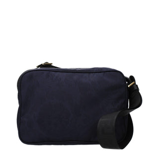 Blue Fabric Crossbody Bag