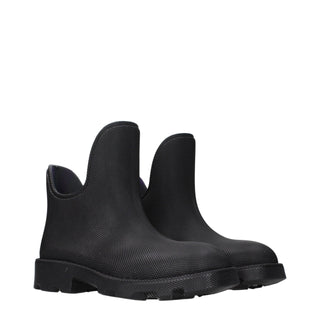 Black Cotton Ankle Boots