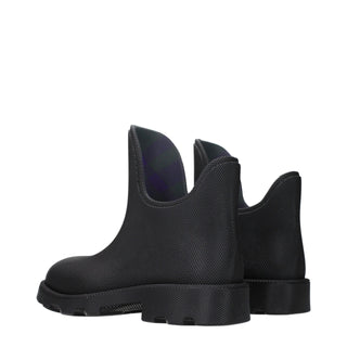 Black Cotton Ankle Boots