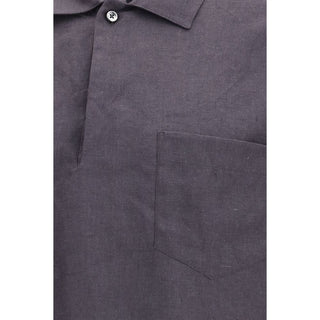 Camisa de lino gris