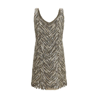 Beige Paper Cocktail Dress