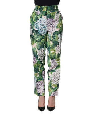 Pantalones entallados multicolor con estampado floral