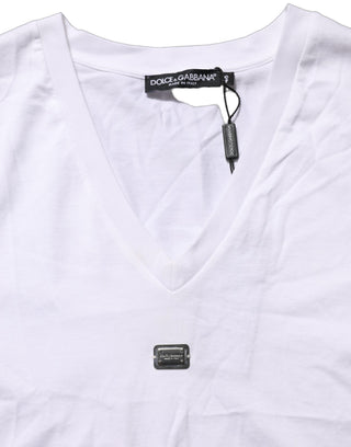 White Logo Embroidered TieWaist Cropped Top