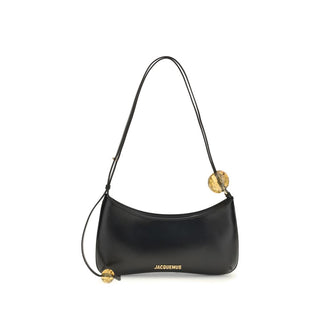 Bolso de hombro Bos Taurus de piel de becerro negra