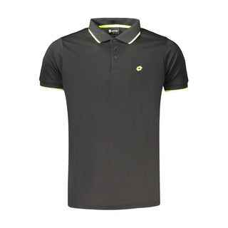 Black Polyester Men's Polo Shirt