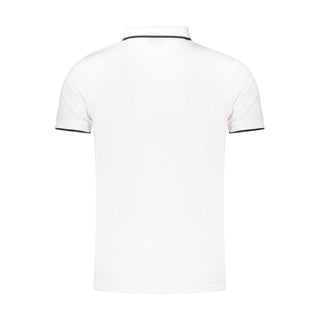 White Polyester Men's Polo Shirt