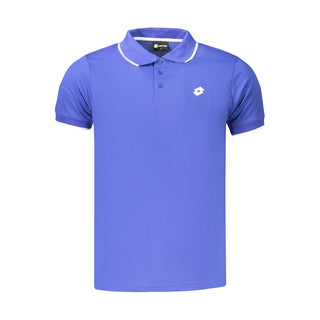 Blue Polyester Men's Polo Shirt