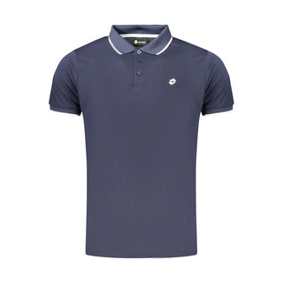 Blue Polyester Men's Polo Shirt