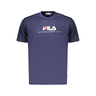 Blue Cotton Men's T-Shirt