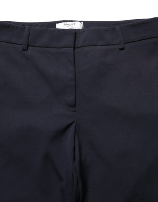 Dark Blue High Waist Straight Dress Formal Trouser Pants