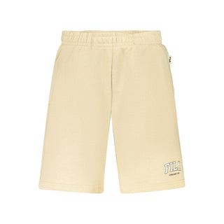Beige Cotton Mens Short