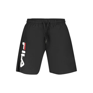 Black Polyester Men's Swimwear