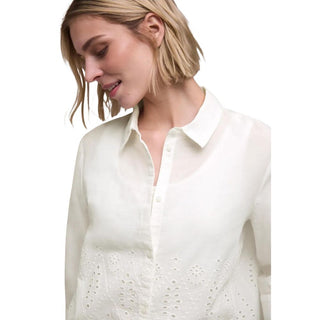 Blusa de algodón blanca