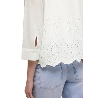 Blusa de algodón blanca