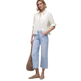Blusa de algodón blanca