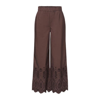 Pantalones casuales de algodón marrón