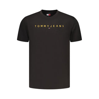 Camiseta negra de algodón para hombre