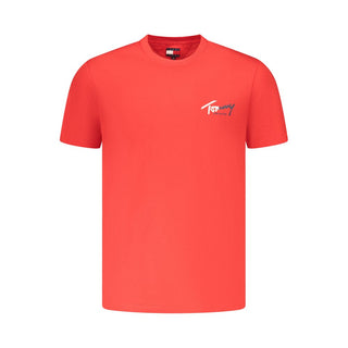 Camiseta masculina de algodón roja