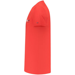 Camiseta masculina de algodón roja