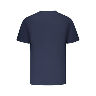 Camiseta de algodón azul para hombre