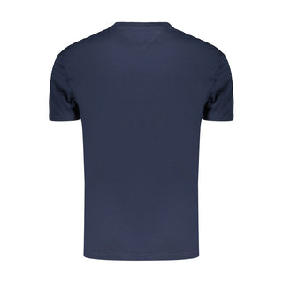 Camiseta de algodón azul para hombre