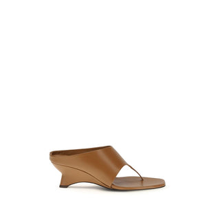 Brown Calf Leather Bos Taurus Platform Sandals