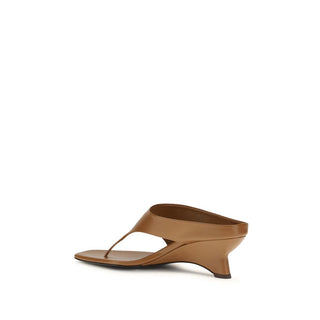 Brown Calf Leather Bos Taurus Platform Sandals