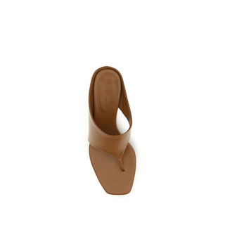Brown Calf Leather Bos Taurus Platform Sandals