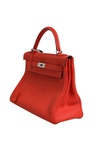 Kelly 32 Two-Way Handbag with Palladium Hardware