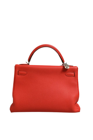 Kelly 32 Two-Way Handbag with Palladium Hardware
