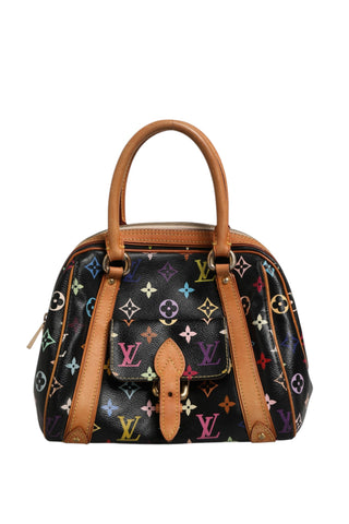 Black Monogram Multicolor Canvas Priscilla Handbag