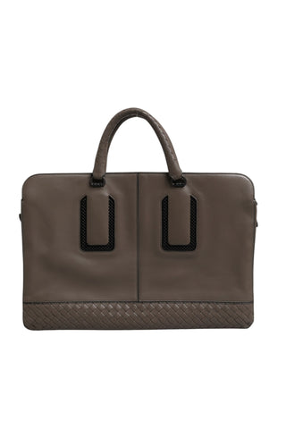 Getaway Intrecciato Leather Briefcase