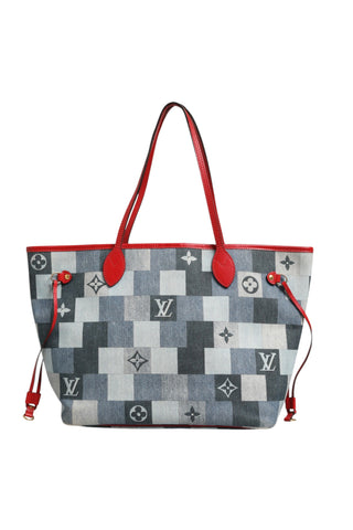 Neverfull Patchwork Monogram Denim Tote Bag