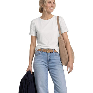 Cream Cotton T-Shirt