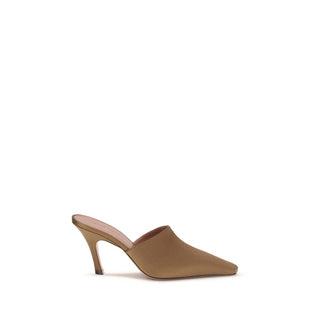 Sandalias de seda marrón