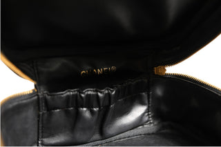 Black and gold makeup bag
