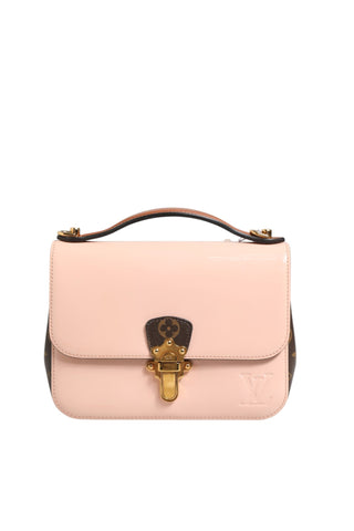 Pink Vernis and Monogram Canvas Cherrywood BB Shoulder Bag