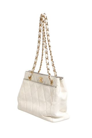 Mini 22 acolchado de piel de becerro brillante blanco 1792563
