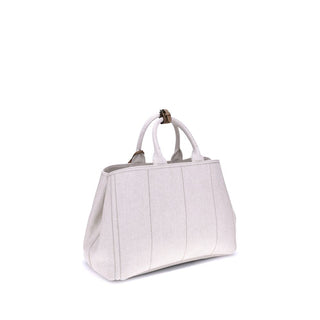 Beige Cotton Shoulder Bag
