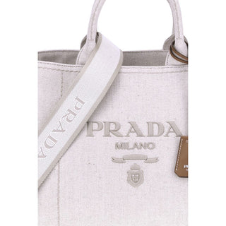 Beige Cotton Shoulder Bag