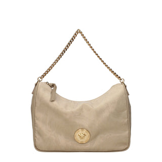 Beige Fabric Handbag