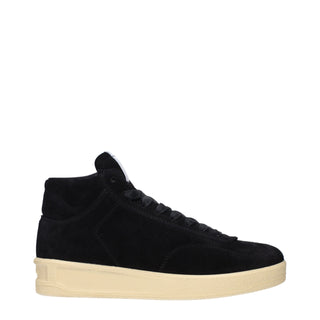 Black Leather High Top Sneakers