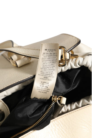Chalk White Large Leather Tote Bag