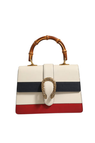 Dionysus Bamboo Top Handle Bag Colorblock Leather