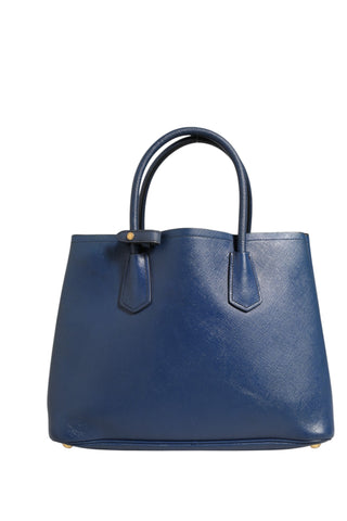 Blue Saffiano Leather 2way Bag