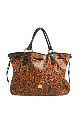 Bolso shopper mediano Visetos Leopard Aren